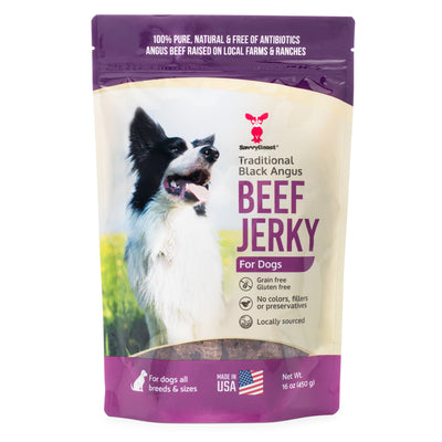 Black Angus Beef Jerky for Dogs 16oz Bag