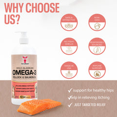 Omega-3 Pollock and Salmon Oil 32 oz bottle