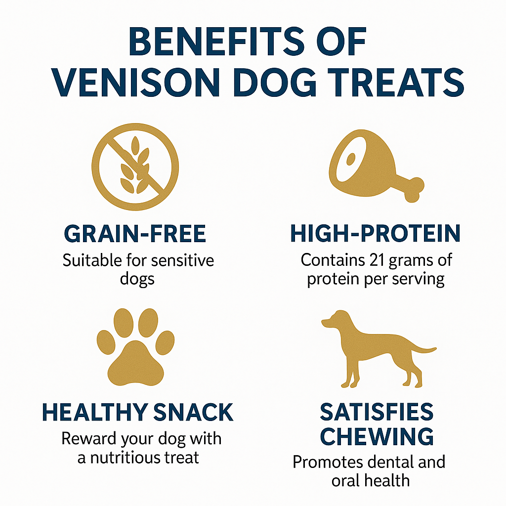 Venison Treats for Dogs – 5 oz - 100% Dehydrated Venison, Nothing Else!