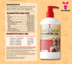 Wild Alaskan Salmon Oil For Dogs, Cats & Ferrets