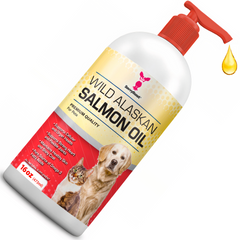 Wild Alaskan Salmon Oil For Dogs, Cats & Ferrets