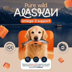 Wild Alaskan Salmon Oil For Dogs, Cats & Ferrets