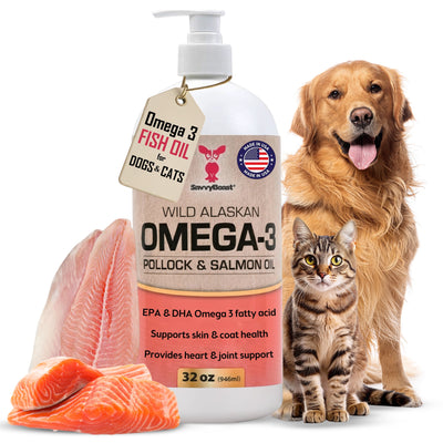 Omega-3 Pollock and Salmon Oil 32 oz bottle