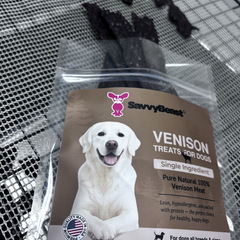 Venison Treats for Dogs – 5 oz - 100% Dehydrated Venison, Nothing Else!